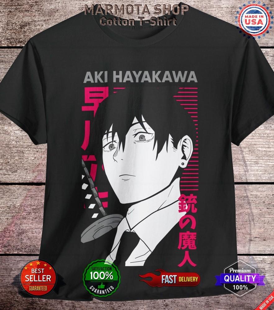 

Aki Hayakawa Chainsaw Man Shirt Anime Tee T-Shirt Pochita Manga Otaku Makima CSM 3XL