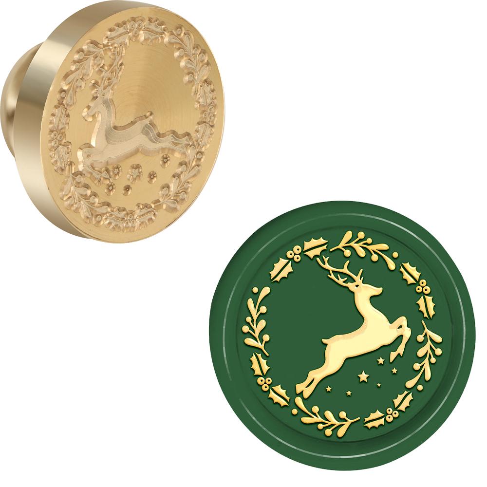 Merry Christmas Words Sealing Wax Stamp Bell Snowflake Wax Seal Stamp Head Christmas Eve for Christmas Invitations Envelope