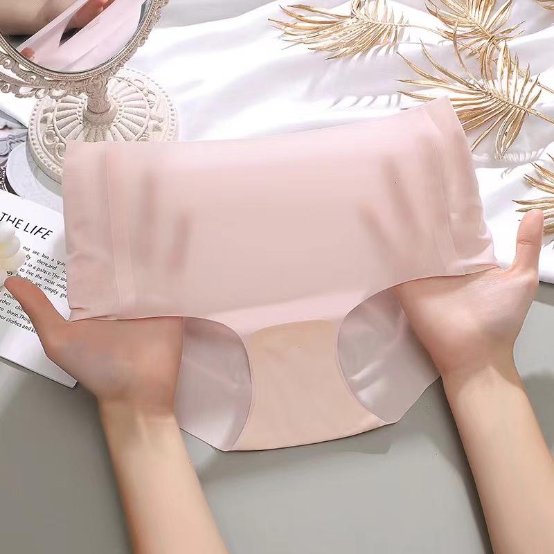 Summer Ice Silk Seamless Underwear Ladies Summer Ultra-thin Sense Quick-drying Pants Briefs Panties