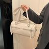 Yogodlns Underarm Barrel-shaped Bag For Women New Fashion Solid Crossbody Bag Versatile Large Capacity Shoulder Commuter Bag