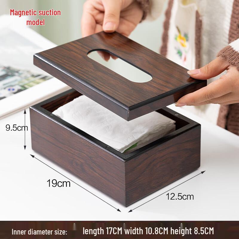 tAcplum Imitation Walnut Tissue Box
