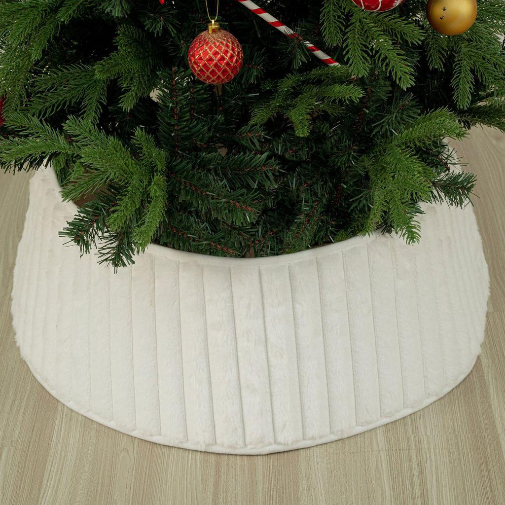 Christmas Tree Skirt Christmas Tree Mat Base Covers Decorations 28Inch Washable for Winter Holiday Party Decoration