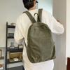 Student Schoolbag Women's Solid Color Travel Bag Men's Canvas Backpack