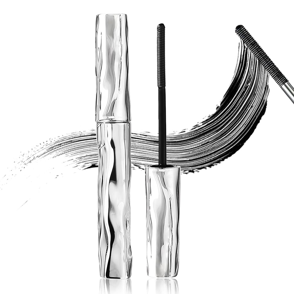 Mascara, 2026 new metal mascara brush, waterproof metal brush mascara for curled and voluminous lashes (Black, 1 piece) Pack of 1