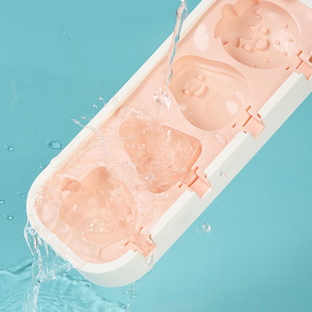 Ice Lolly Moulds 4 Shapes Silicone Popsicle Molds, Ice Mould With Sticks, Reusable Ice Lolly Moulds For Kids