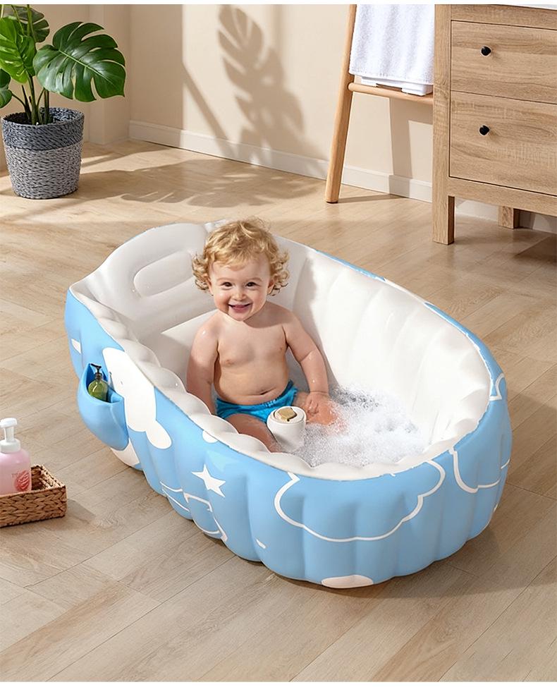 Children's Portable Inflatable Bathtub for Travel and Outdoor Water Play
