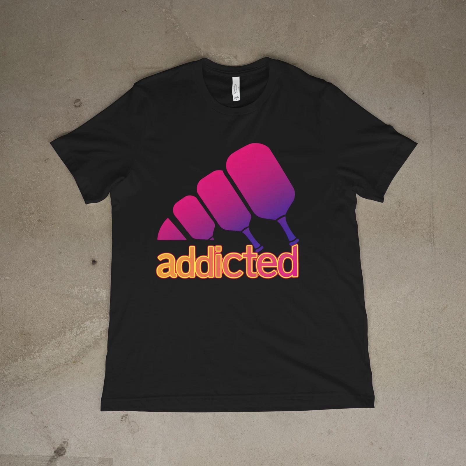 Pickleball Addicted Funny Paddle Graphic Unisex T-Shirt XL