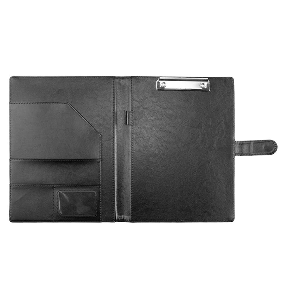 Elegant PU Leather Document Folder With Secure Magnetic Buckle Closure And Place Sign Ones Name Pen Storage Folder A4 Folder