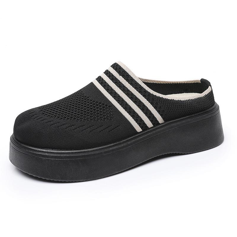 Schuhe Damen Sommer atmungsaktiv Halbslipper Damenschuhe neu lässig weichsohlig Meshstoffschuhe lässig rutschfest ein Pedal