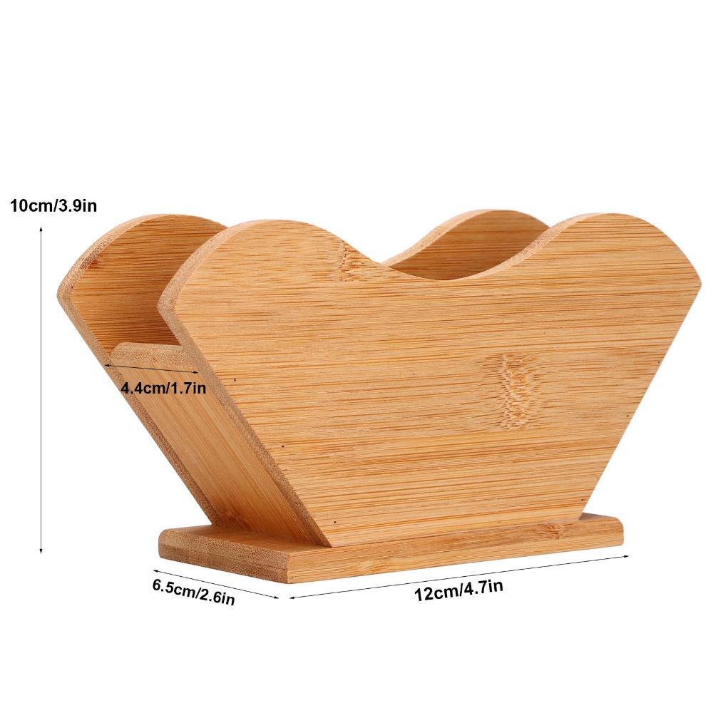 Bamboo Material Coffee Filter Paper Holder Countertop V Shape Design Filter Paper Stand Square Cone-shaped Flat-bottomed