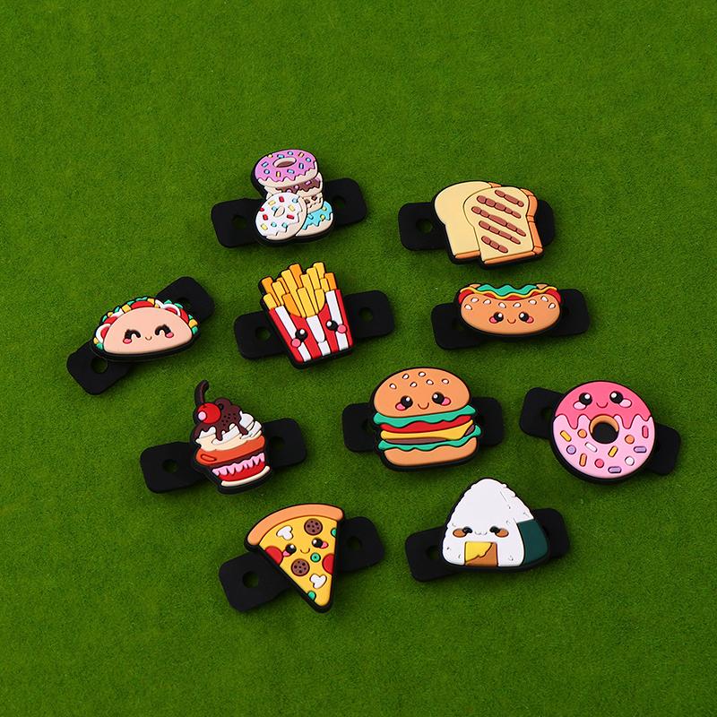 Serie Alimente Rachetă Tenis Vibrații Pizza Cookie Pâine Gogoașă Formă Amortizor Silicon Rachetă Tenis Amortizor