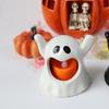 Halloween LED Electronic Candle Light Black White Modern Night Lamp Plastic Decoration for Creepy Atmosphere Halloween Ornament