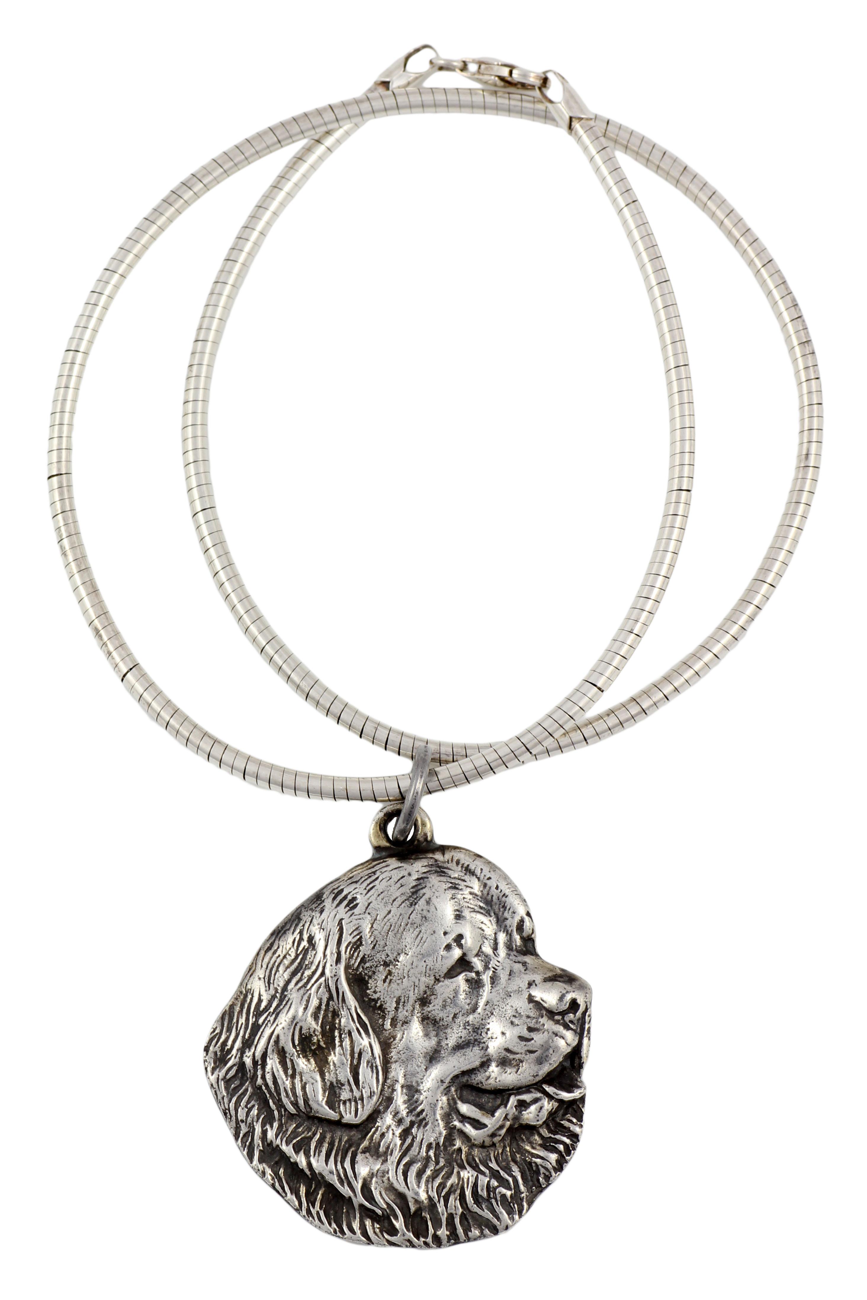 

Newfoundland, Newfs, Newfies - Dog necklace, unique jewellery for the dog fan, unique adder pendant by Art-Dog brand срібний