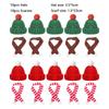 Mini Knitted Hat and Christmas Scarf Set Christmas Tree Decoration DIY Art Snowman Doll Christmas Decoration