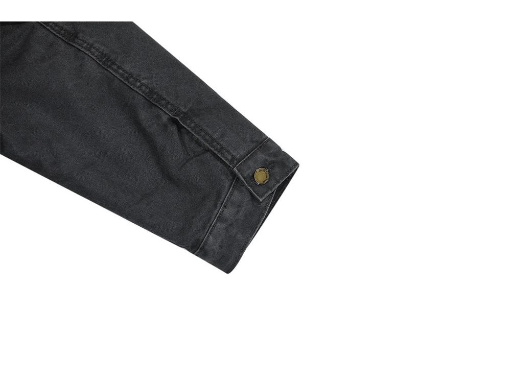 Men's Vintage Cotton Patchwork Jacket - Trendy Retro Lapel Coat for Boys