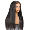 Lace Front Long Straight Synthetic Wig With Parting Heat-Resistant Fiber Natural Look All Face Shapes