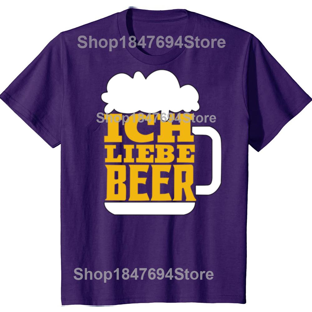 Oktoberfest Ich Love Beer Graphic T Shirts Men Clothing Funny German Bavarian Festival Drink T Shirt Female Tee Soft Casual Tops