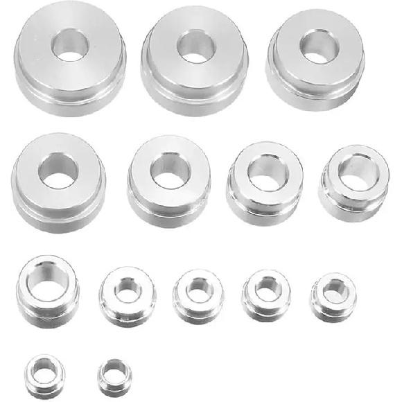 Kit di riparazione per smontaggio cuscinetti 17 pezzi/set Estrattore e installatore paraolio Strumenti automobilistici Kit cuscinetti ruota in alluminio