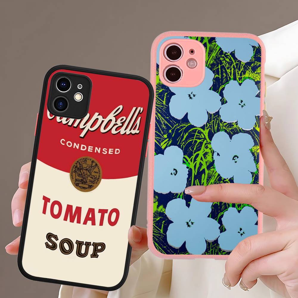 Andy Warhol Art Matte Transparent Phone Cover For IPhone Case 16 15 14 13 12 11 Pro Max X XS Max Plus