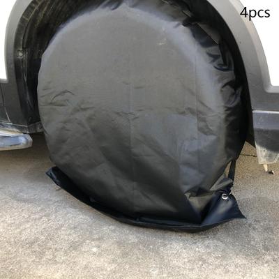 4 Pieces RV Tire Covers Motorhome Wheel Rain Protection Waterproof Dustproof Cover