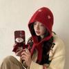 Beanie Flower Balaclava Hat Cute Knitted Hat Creative Ear Protection Hat  Female/Girls