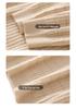 Women's Pure Cashmere Waffle Knit Round Neck Base Layer