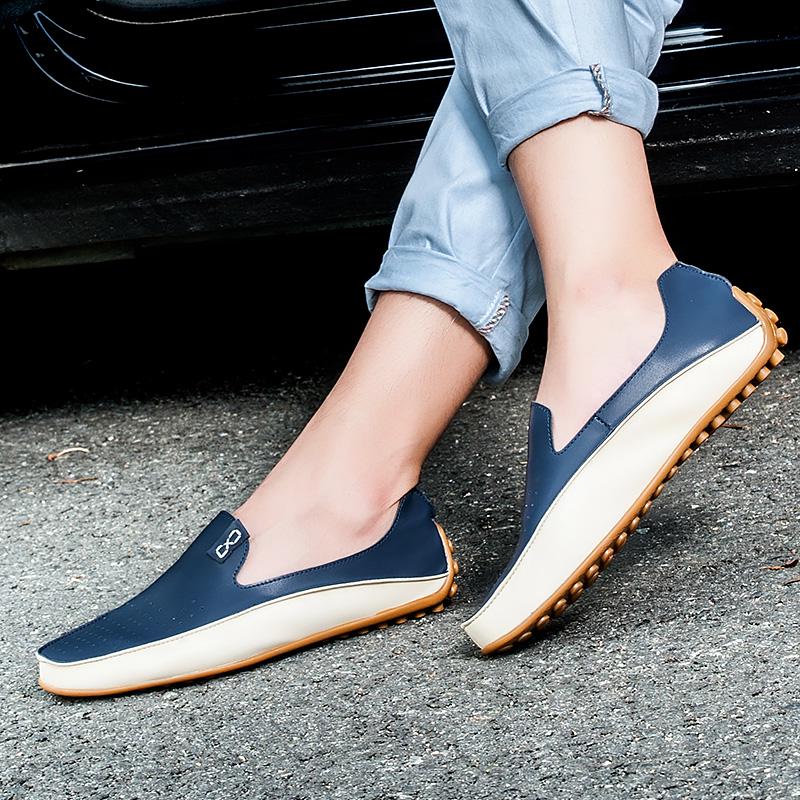 Men’s Moccasins Loafer Driving Gommino Comfort Flats Casual Slip-ons Plus Size Leather Shoes for Women Driving Shoes