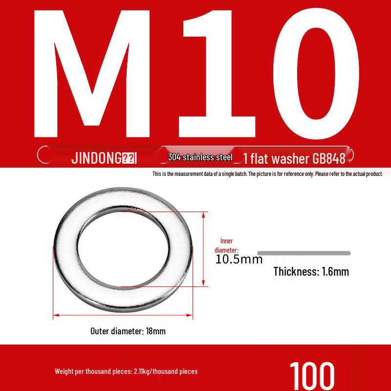 Stainless Steel 304/201/316 Oversized Thick Flat Washer Gasket Screw Washer GB97/GB96