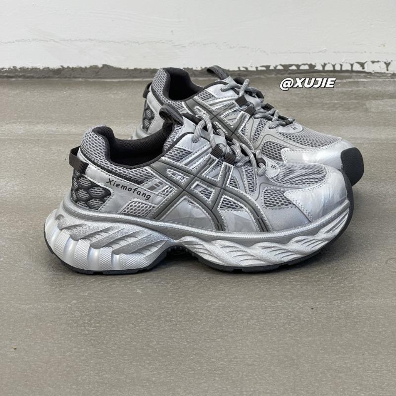 Autumn mesh breathable trendy brand casual shoes women's new shoes versatile thick-soled heightening dad shoes