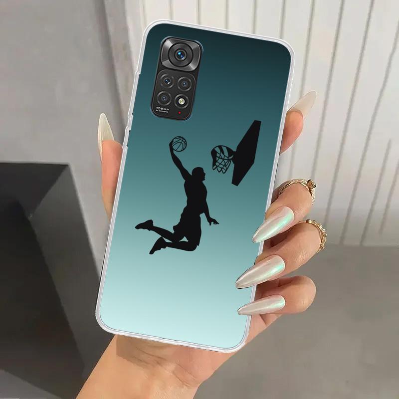 Basketball Korb Sport Handyhülle für Xiaomi Redmi Note 15 14 14S 13 12S 12 Pro 11S 11 Plus 11T 11E 10S Weiche Hülle Druckschale