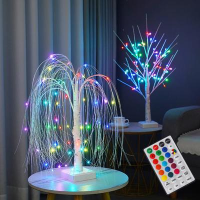 Vnitřní LED osvětlení stromu s dálkovým ovládáním, jemná záře, realisticky vypadající, USB/bateriové ovládání, RGB osvětlení stromu, noční lampa, dekorace
