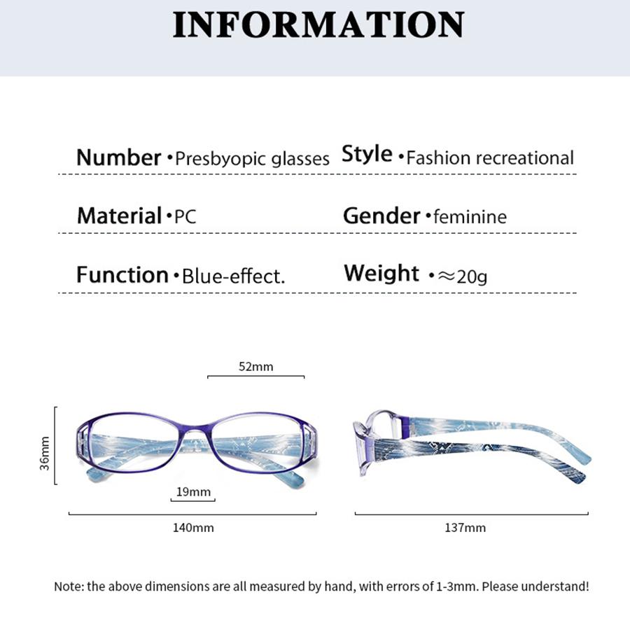 Fashion Reading Glasses for Women Trendy Printed Anti Blue Light Correction Presbyopic Glasses Men