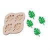 5Pcs Small Freshes Fondant Silicone Mold Ginkgos Bilobas Leaf Four-leaf Clover and Chocolate Decorative Cake Mold