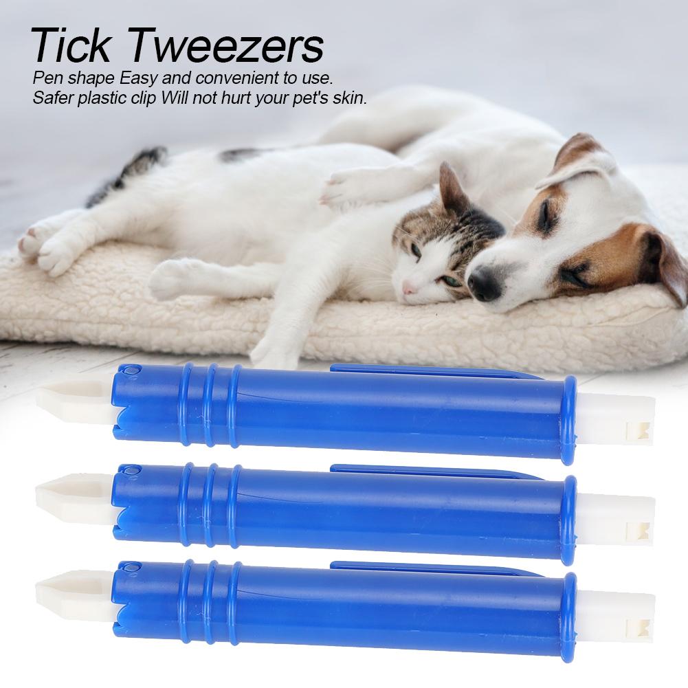 3Pcs Pet Lice Remover Flea Clip Tick Tweezers Mites Picker Tool for Dogs Cats General