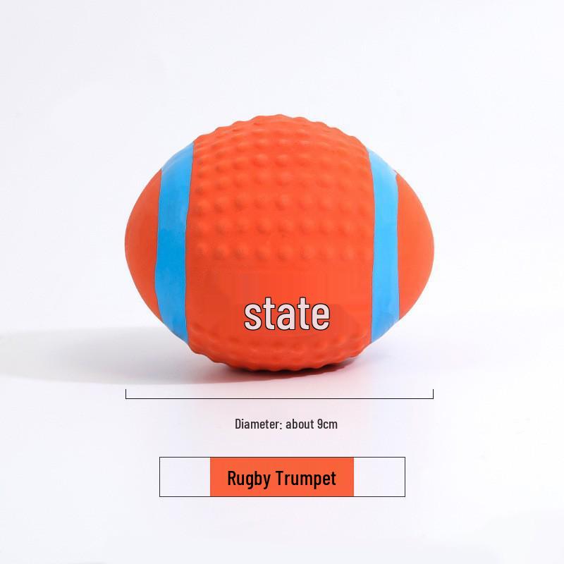 Durable Latex Squeaky Rugby Toy for Small Dogs: Teething, Bite-Resistant, Boredom Relief & Teddy Training