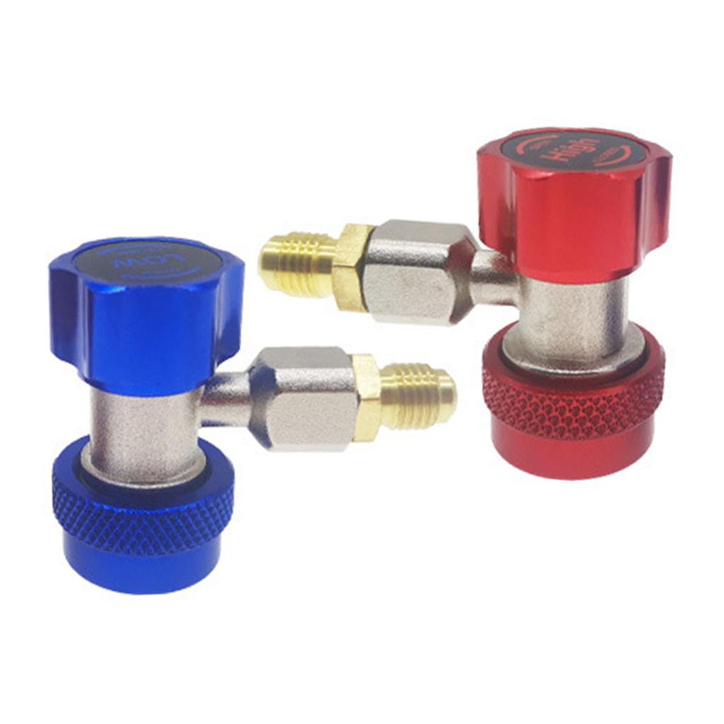R134A Klimaanlagenanschluss Kupfer Einstellbarer Schnellanschluss R134A Klimaanlagenadapter für
