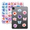 50PCS Aesthetic Watercolor Flower Stickers, Cute Floral Waterproof Graffiti Decorative Journal Stickers