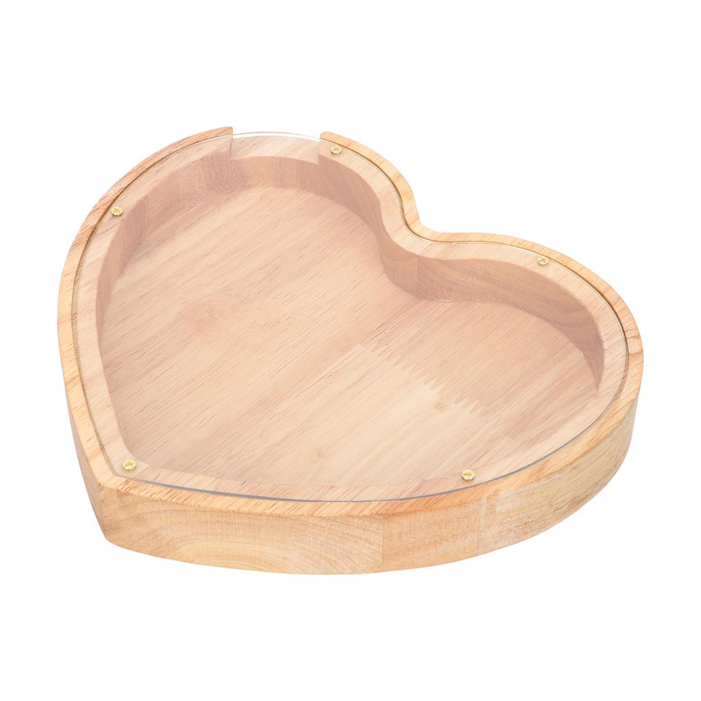 Sparschwein für Kinder, Liebes-Holz-Spartopf, Schreibtisch-Dekoration, Behälter aus Holz, Geschenk für Zuhause, Braun, Kleingeld, Münze, Kind, Reisen