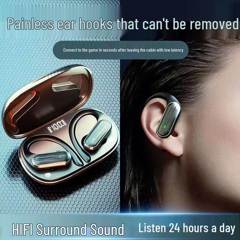 Neue TWS Bluetooth-Ohrbügel-Kopfhörer: Kabellos, Nicht-In-Ear, Doppelkopfhörer für Sport & Laufen, Lange Akkulaufzeit