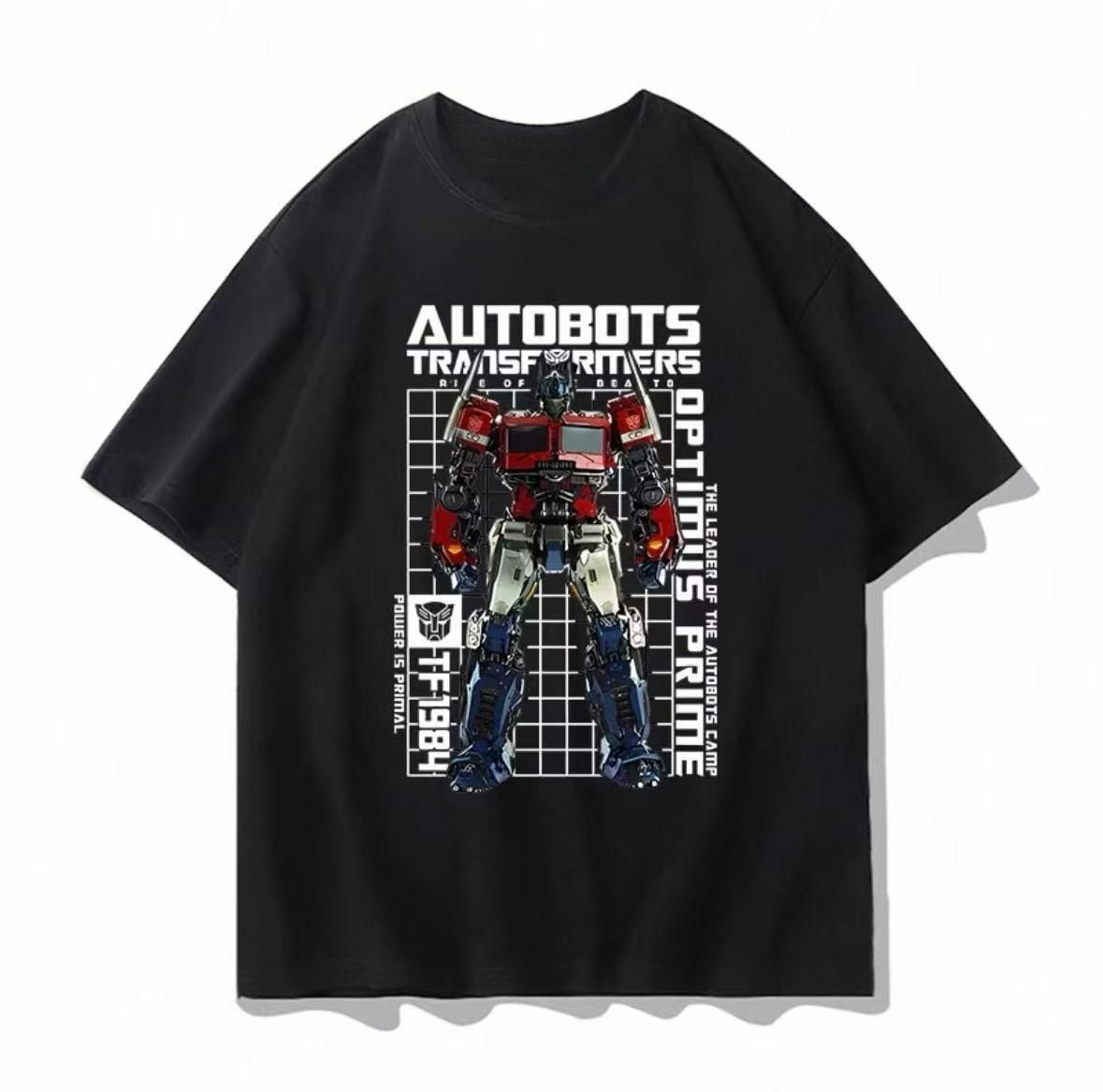 

The 2026 summer transformers pattern Pure cotton printed tshirts children general breathable loose leisure Unisex and Women S