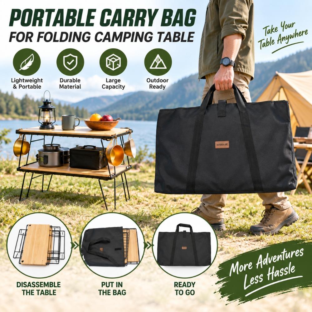 Waterproof Folding Table Storage Bag Oxford Cloth Multifunctional Carrying Bag Outdoor Use
