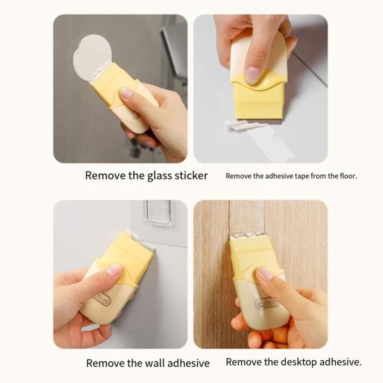 Multi-Functional Cleaning Scraper Retractable Blade Scraper Efficient Dirt Remover Kitchen Gadget for Adhesive Grease Removal