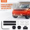 Diesel Heater Pipe Ducting Set, 3" Extendable Air Duct Hose, 1" Stainless Steel Exhaust Pipe, 2 Air Vents, Tee Air Outlet Connector and Hose Clamps,
