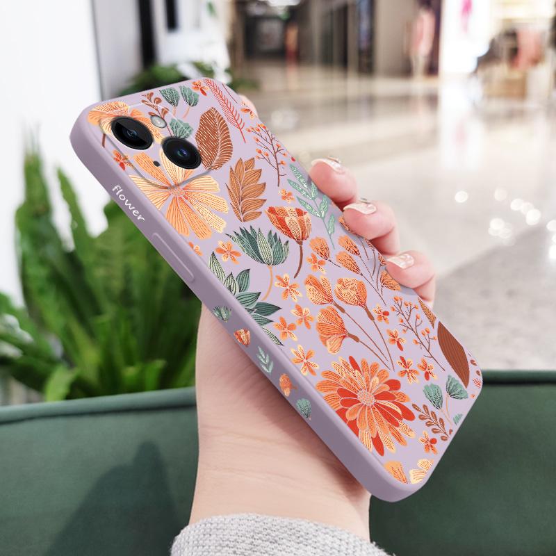 Bustling Pattern Phone Case For iPhone 16 16e 15 14 13 12 11 Pro Max Mini X XR XS Plus Cover