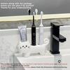 Creative Whimsical Cat-Shaped Ceramic Toothbrush Holder, Bathroom Vanity Countertop Organizer Dental Care Storage Stand
