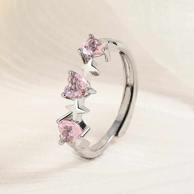 925 Sterling Silver Ring Hot AAA Zircon Adjustable Size Engagement Rings for Women Wedding Ring Party Fashion Nice Jewelry Gift