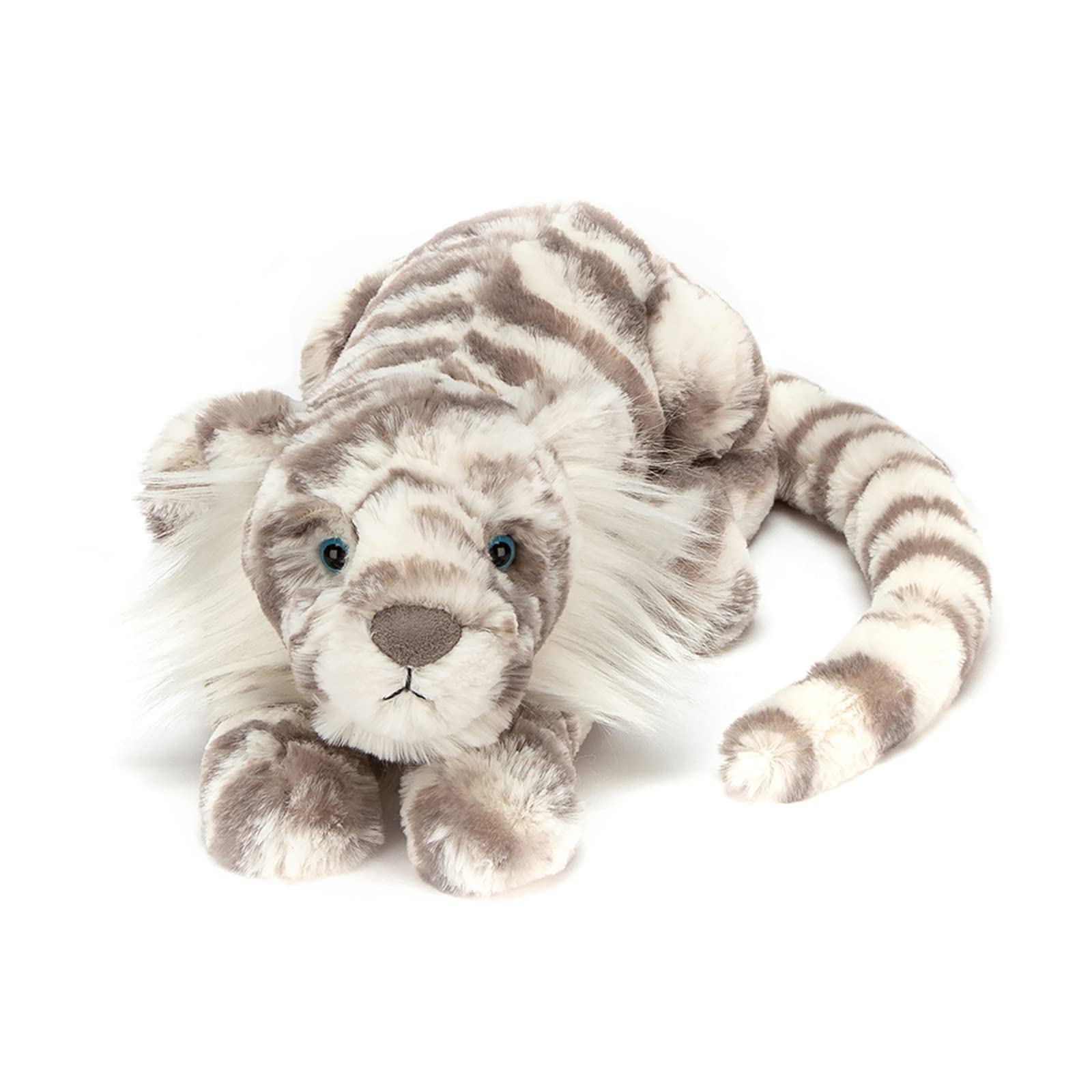 Jellycat Little Sacha Snow Tiger White Tiger 28cm серый