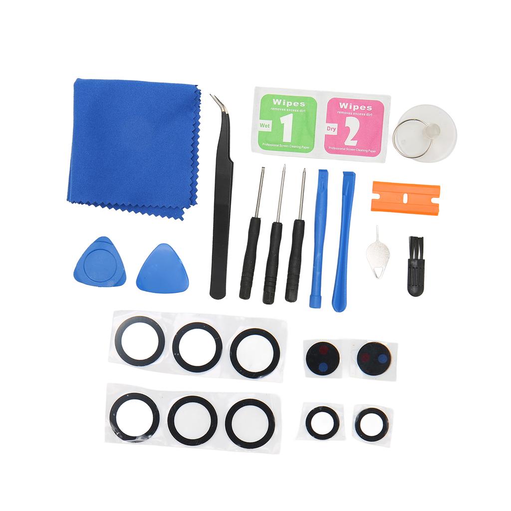 Rear Back Camera Lens Glass Replacement with Preinstalled Adhesive Repair Tools for Samsung Galaxy S22 Ultra 5G