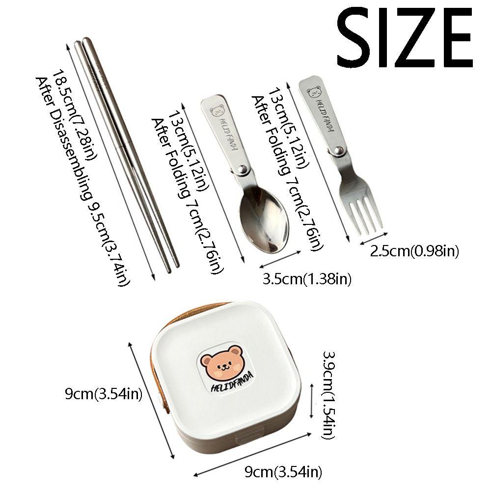 3/4Pcs Detachable Chopstick Mini Folding Cutlery Set Portable Folding Tableware  Outdoor Activities