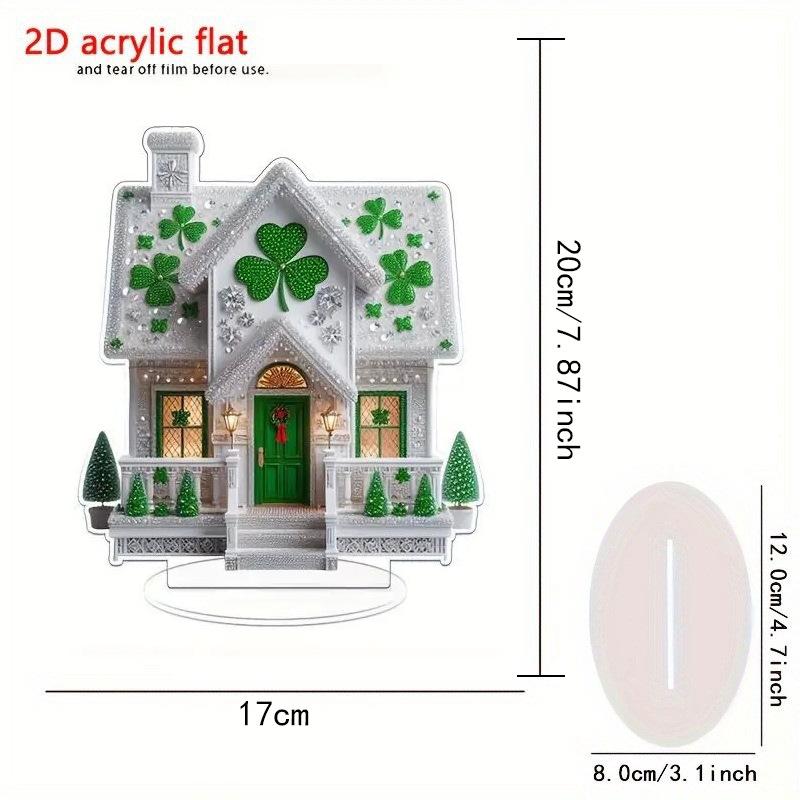 Irish Shamrock Castle Christmas Acrylic Ornament Standee